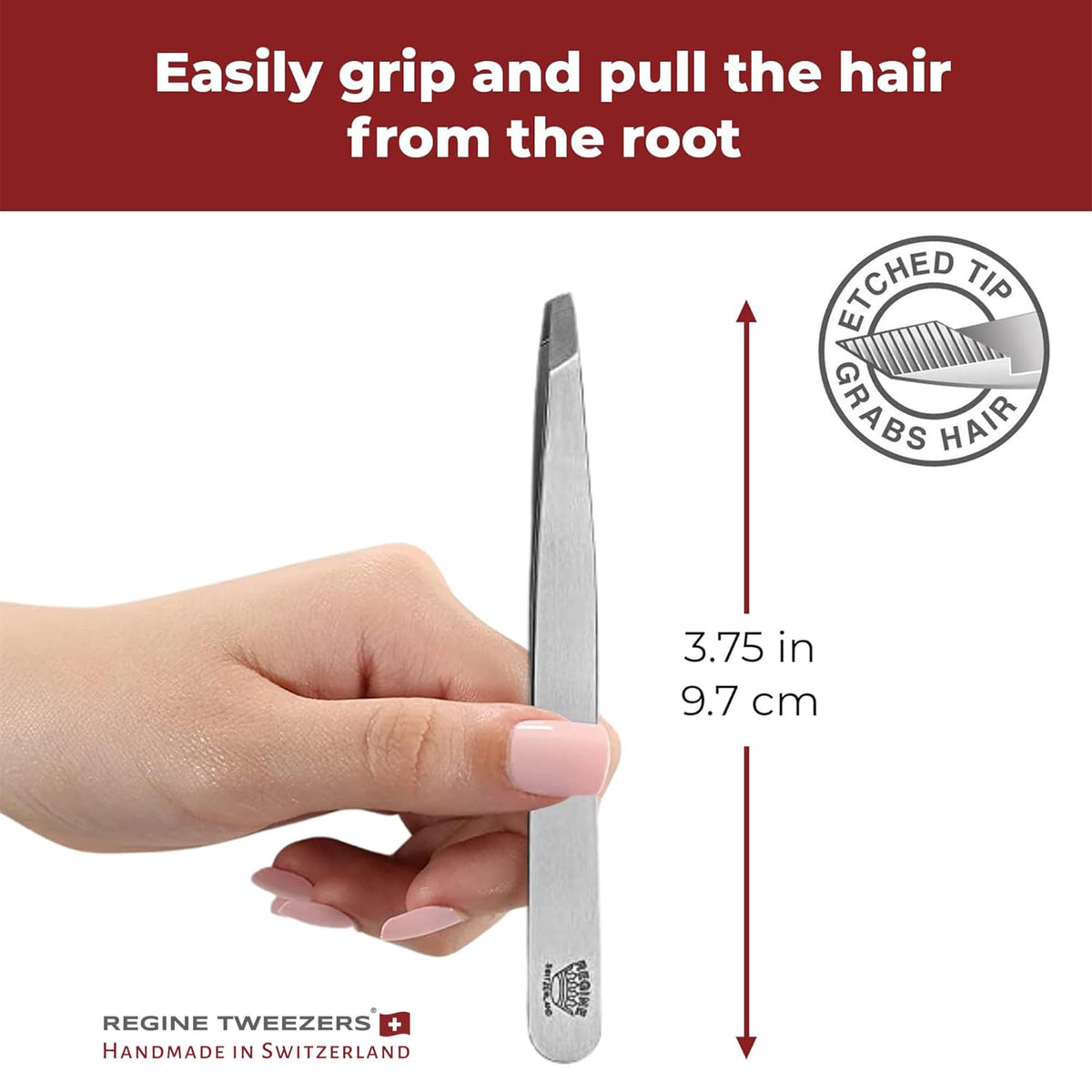 Stainless steel handmade by Regine Switzerland offers rust-proof durability and lifetime reliability.