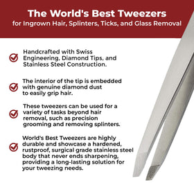 Regine Switzerland WBT Diamond Tip Tweezer aids gentle ingrown hair removal.