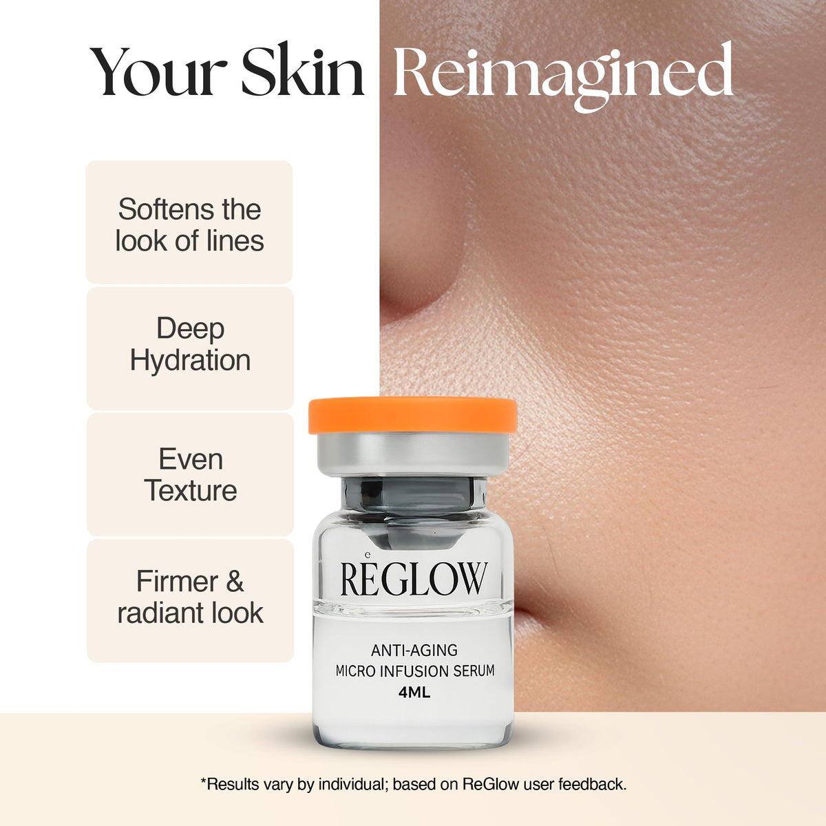 ReGlow at home skincare ritual showcasing complete system setup