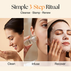ReGlow serum absorption boost highlighting deep hydration through micro infusion