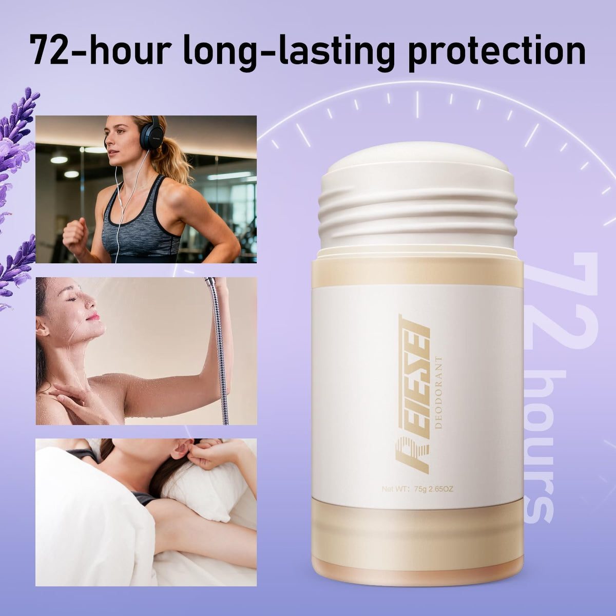 Lemon and lavender fragrance blend evokes bright, uplifting aroma.