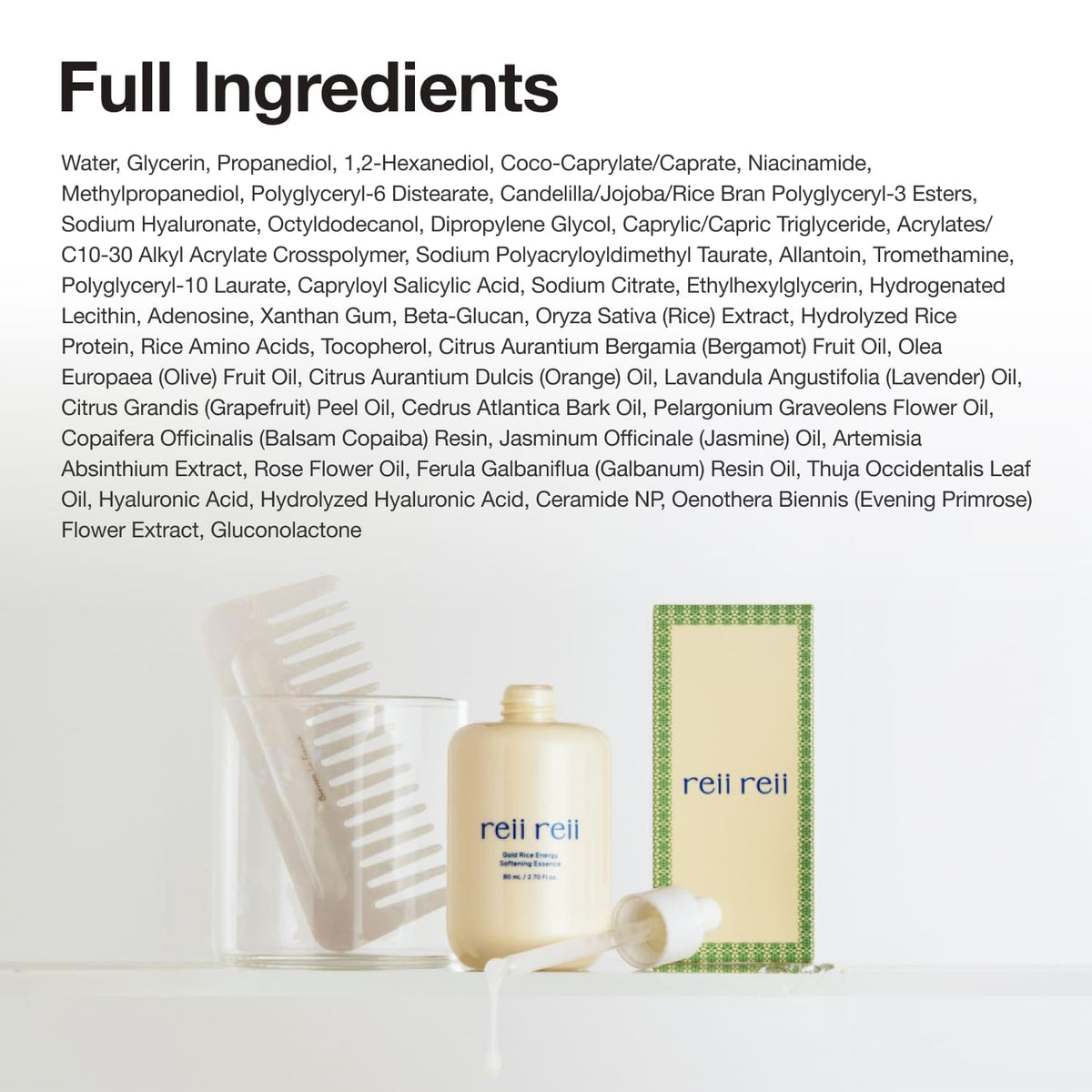 velvet-finish skin texture after using reii reii Gold Rice Energy Essence