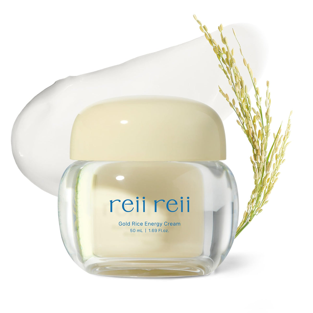 reii reii Gold Rice Energy Cream bottle for daily hydration and glow