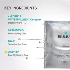 REJURAN Ampoule-Infused Lifting Mask hydration visual with dewy finish