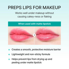 Jojoba ester detail beside REJURAN Calming Lip Balm helps prevent peeling