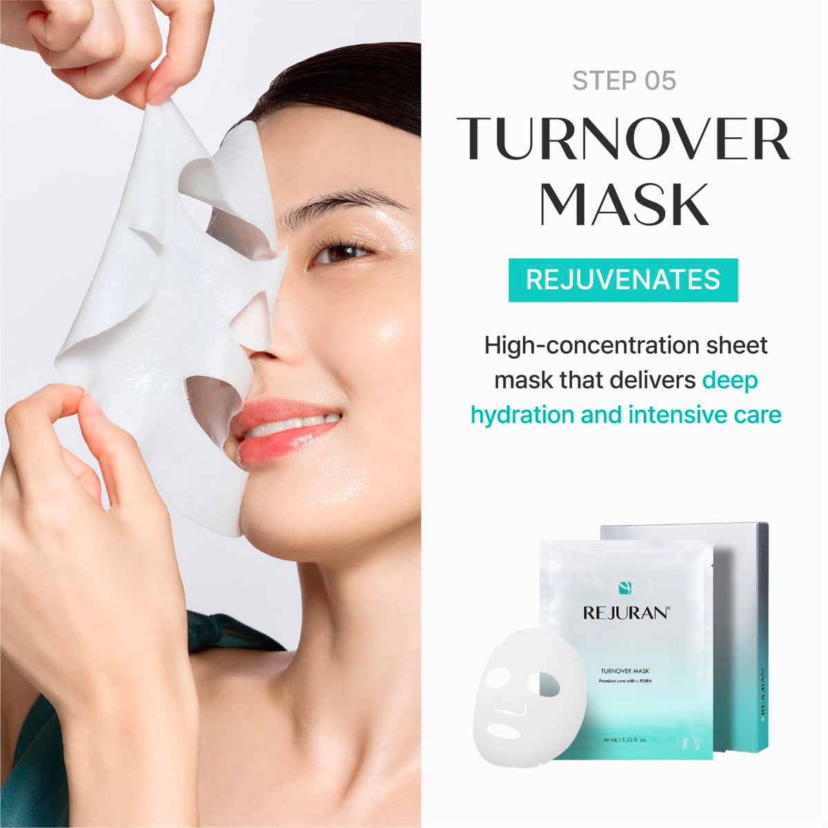 REJURAN c-PDRN ingredients close-up highlighting nourishing complex.