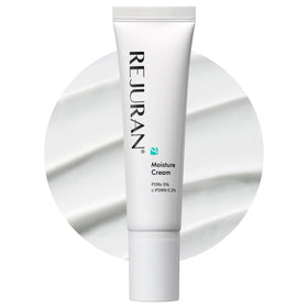 REJURAN Moisture Cream packaging close-up highlighting premium branding for daily hydration