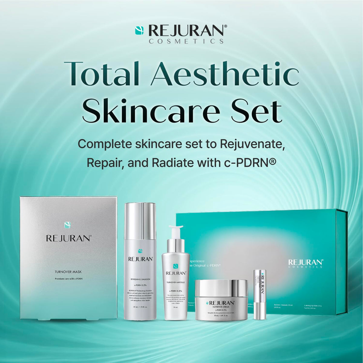 REJURAN Nourishing Hydrating Cream jar provides lasting moisture and smooth texture.