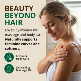 RejuveNaturals pumpkin seed oil used in body massage for soft skin.