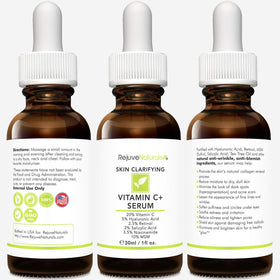 Rejuvenaturals outer packaging and labeling for premium organic skincare