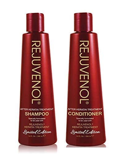 Rejuvenol Keratin After Treatment Conditioner bottle emphasizing nourishment and shine.