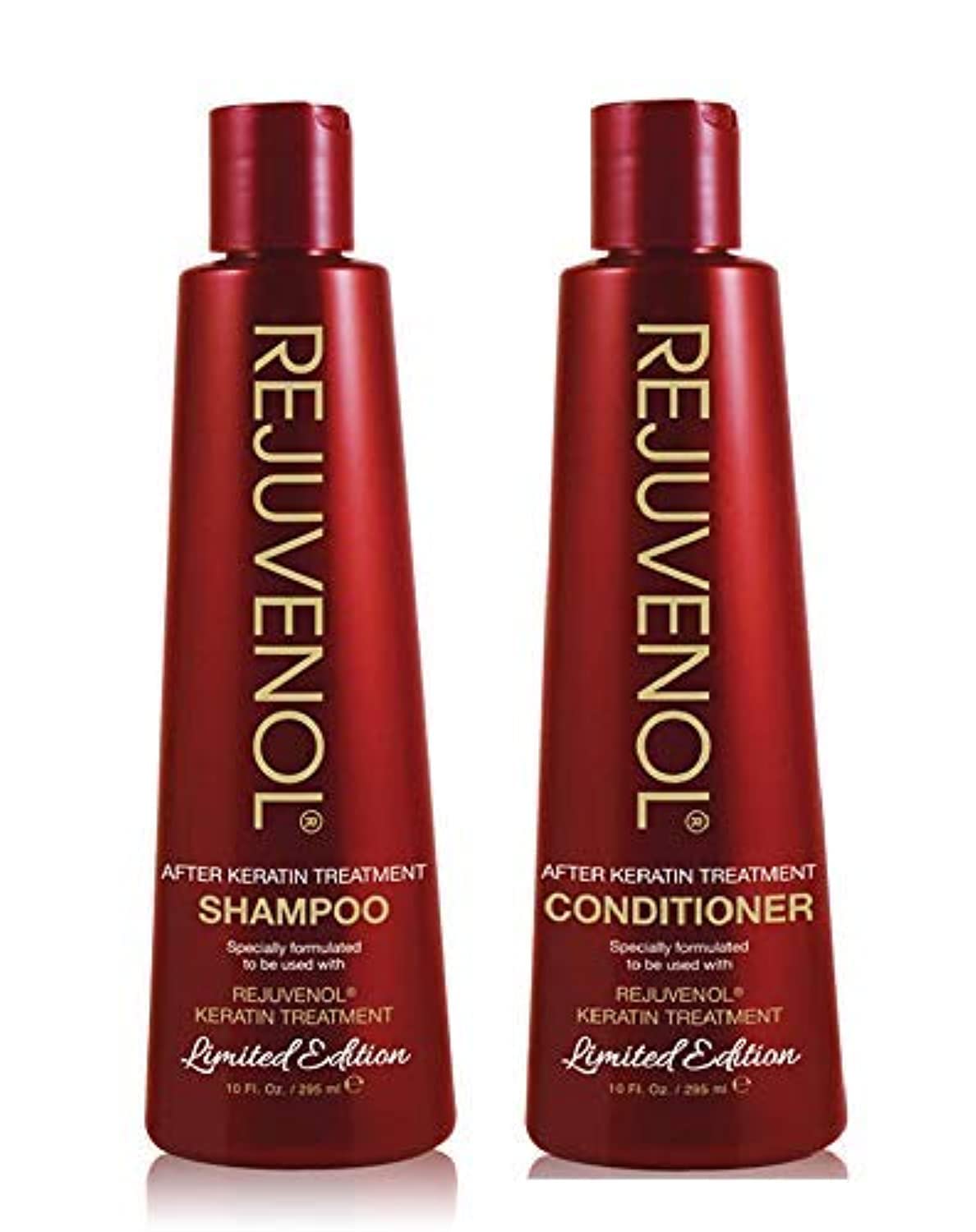 Rejuvenol Keratin After Treatment Shampoo bottle shown for smoother, more manageable hair.