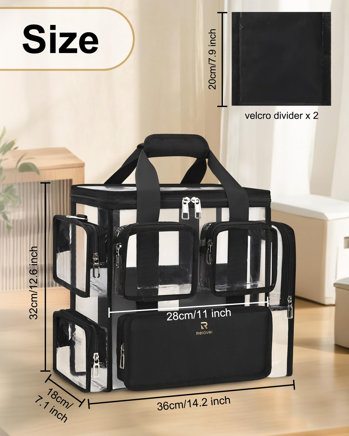 Relavel adjustable shoulder strap and back strap simplify travel with gear