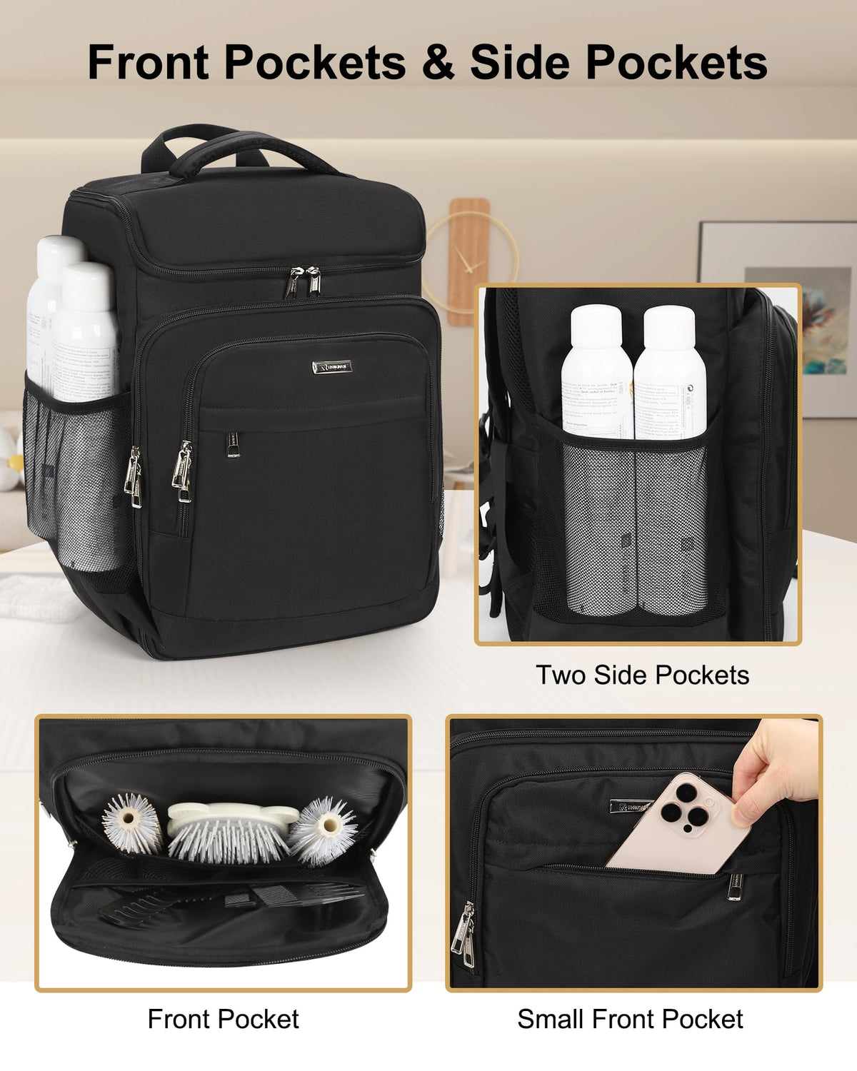 Relavel barber bag comfortable backpack straps reduce shoulder fatigue during long wear