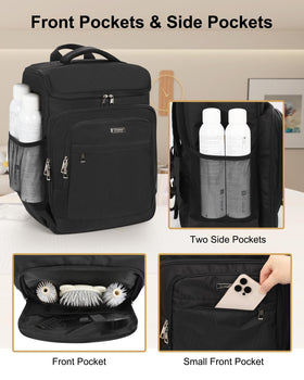 Relavel barber bag comfortable backpack straps reduce shoulder fatigue during long wear