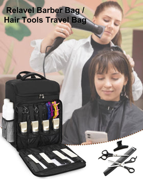 Relavel barber bag tool pockets arrange clippers and accessories for quick access