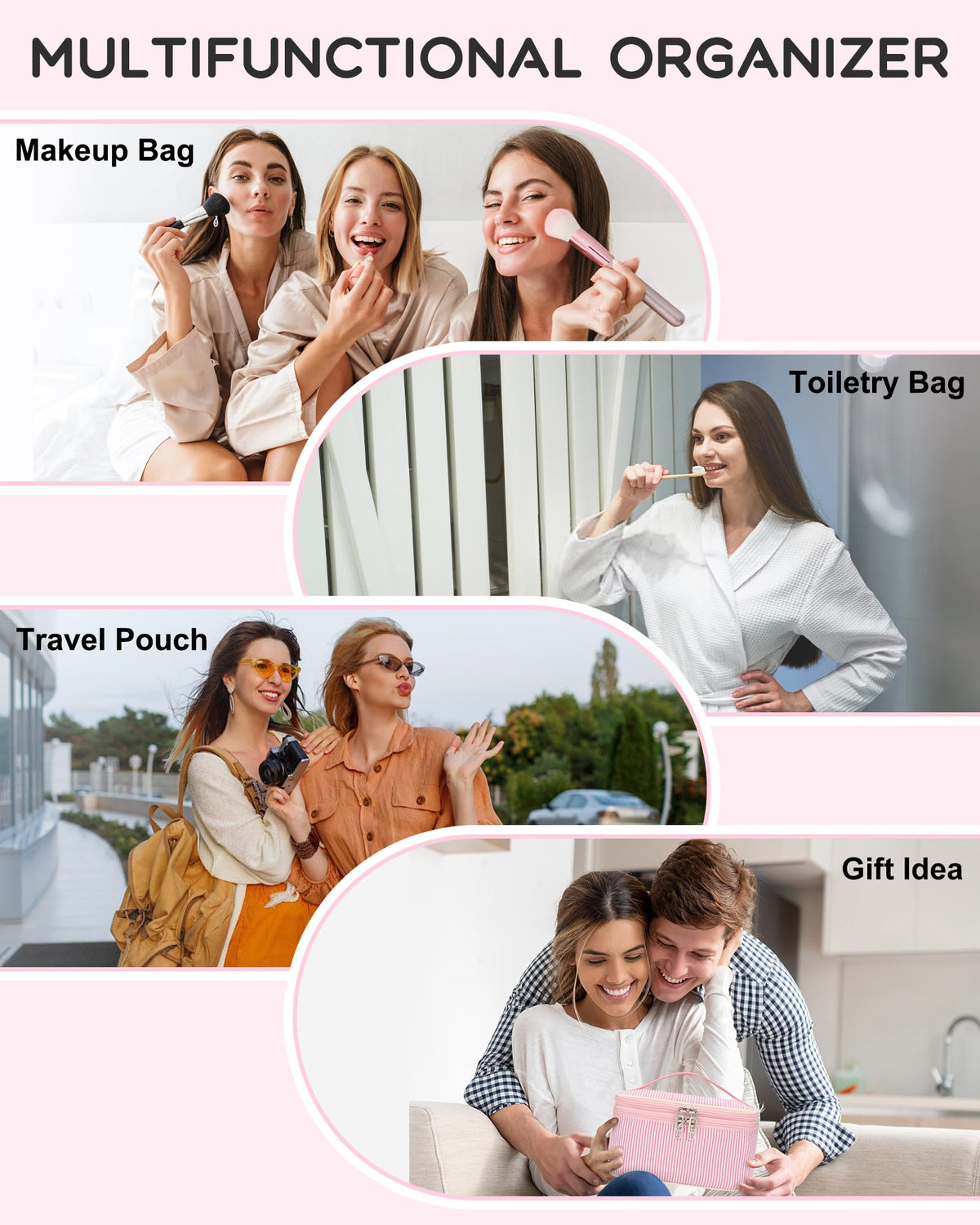 Relavel bottom storage space accommodates skincare and cosmetics