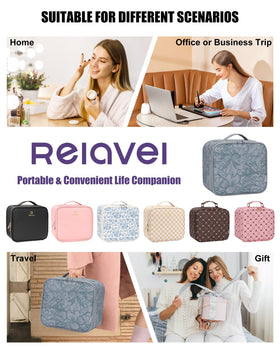 Relavel dark blue floral travel bag ideal for daily use and occasions