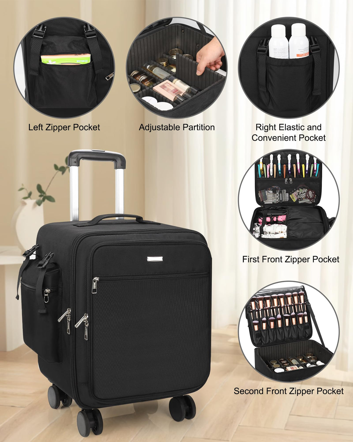 Relavel divided brush bags protect tools and keep them accessible.