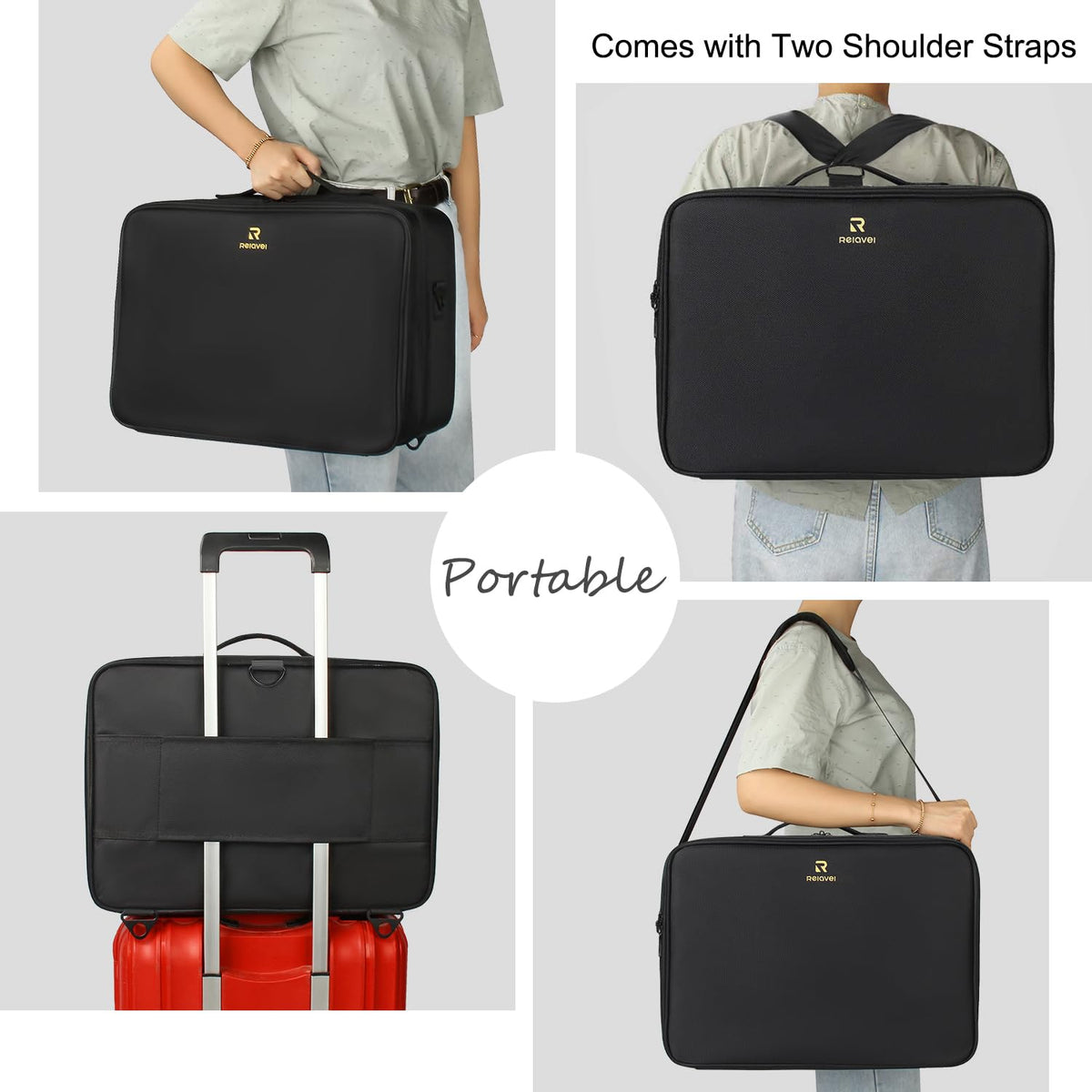 Relavel shoulder strap option adds convenient on-the-go carrying