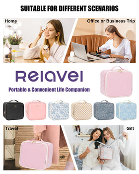 Relavel gift-ready makeup case ideal for beauty lovers and fashionistas.