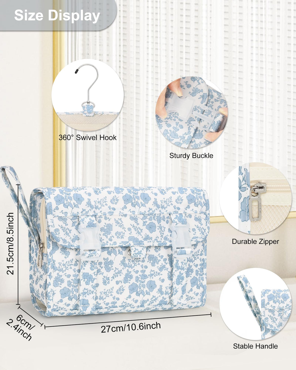 Relavel bag four compartments for tidy cosmetics and skincare