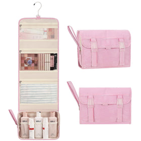 Relavel hanging toiletry bag with large capacity for cosmetics and travel essentials.