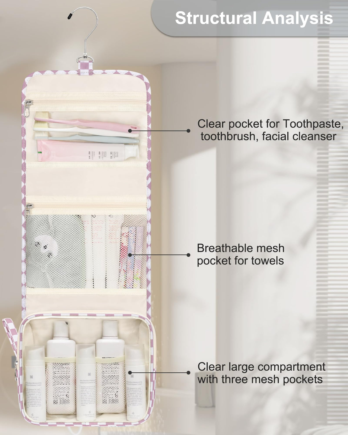Relavel lightweight travel bag tucked into a backpack for on-the-go organization.