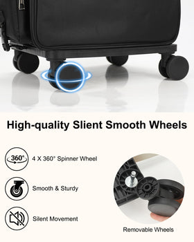 Relavel locking retractable handle extended for tall reach during transport