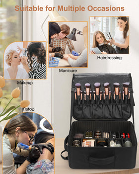 Relavel brush section stores 50–60 brushes with easy access.