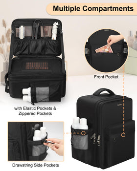 Relavel makeup backpack durable Oxford fabric and construction