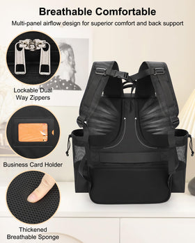 Relavel makeup backpack rigid shell for secure cosmetics on the go