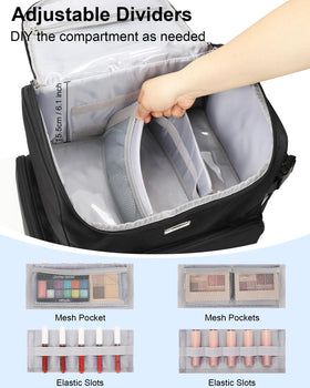Relavel upper layer with adjustable dividers for lipstick and small items organization