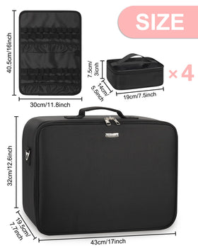 Relavel makeup case luggage strap attaches to trolley for convenient transport