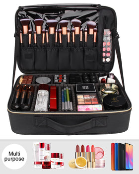 Relavel makeup case professional organization keeps tools secure during shoots