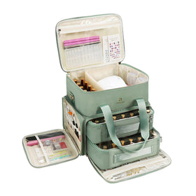 Relavel nail polish organizer front view showing durable nylon build