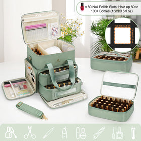 Relavel nail polish organizer upper layer setup with lamp area separation