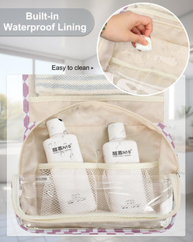 Relavel plaid purple bag placed in a dorm or gym setting for everyday use.