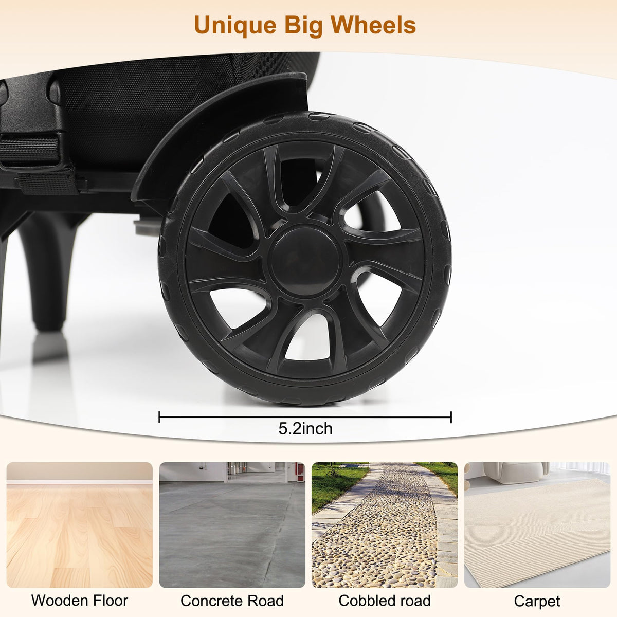 Relavel rolling makeup case side view highlights wheels for smooth transport across venues.