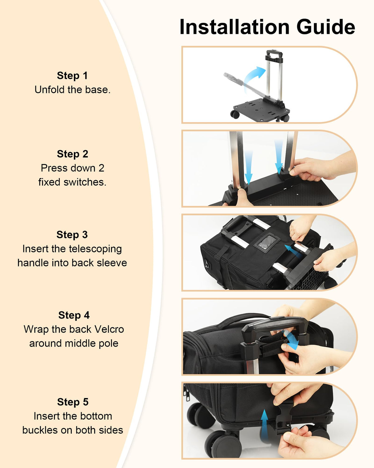 Relavel rolling makeup train case 360-spinner wheels for smooth on-site movement