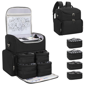 Relavel tattoo backpack front view showing organized storage and quick-access accessibility