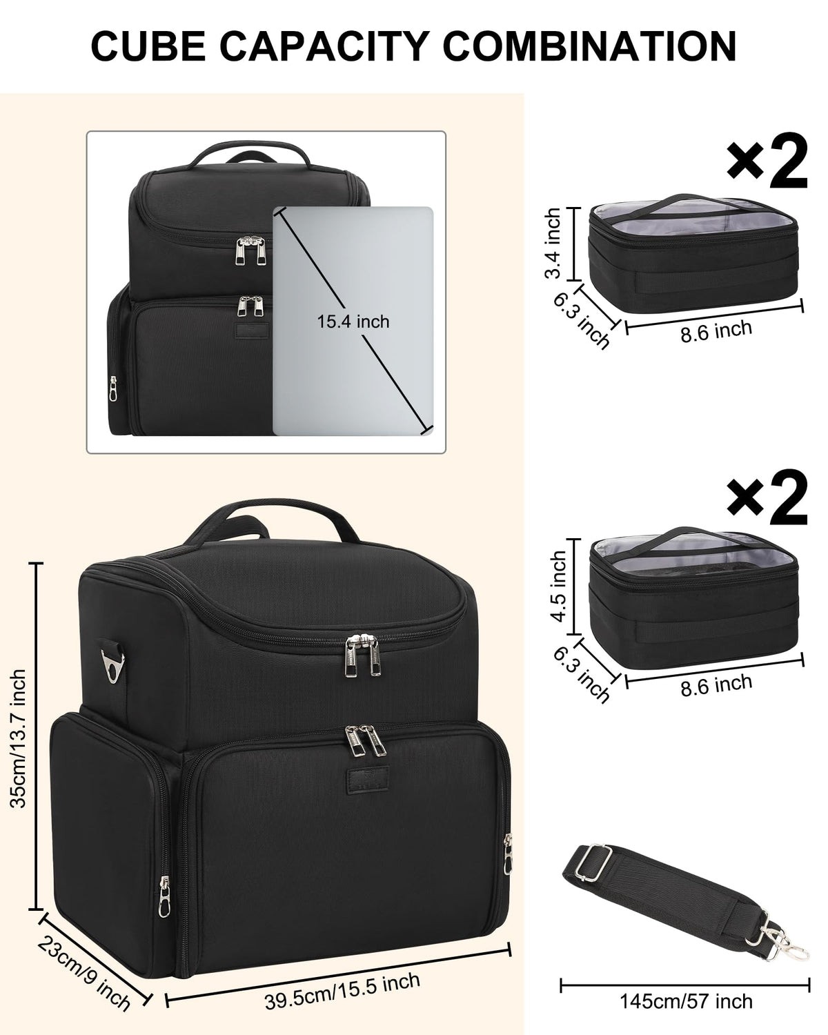 Relavel tattoo backpack side view highlights a compact design suited for travel
