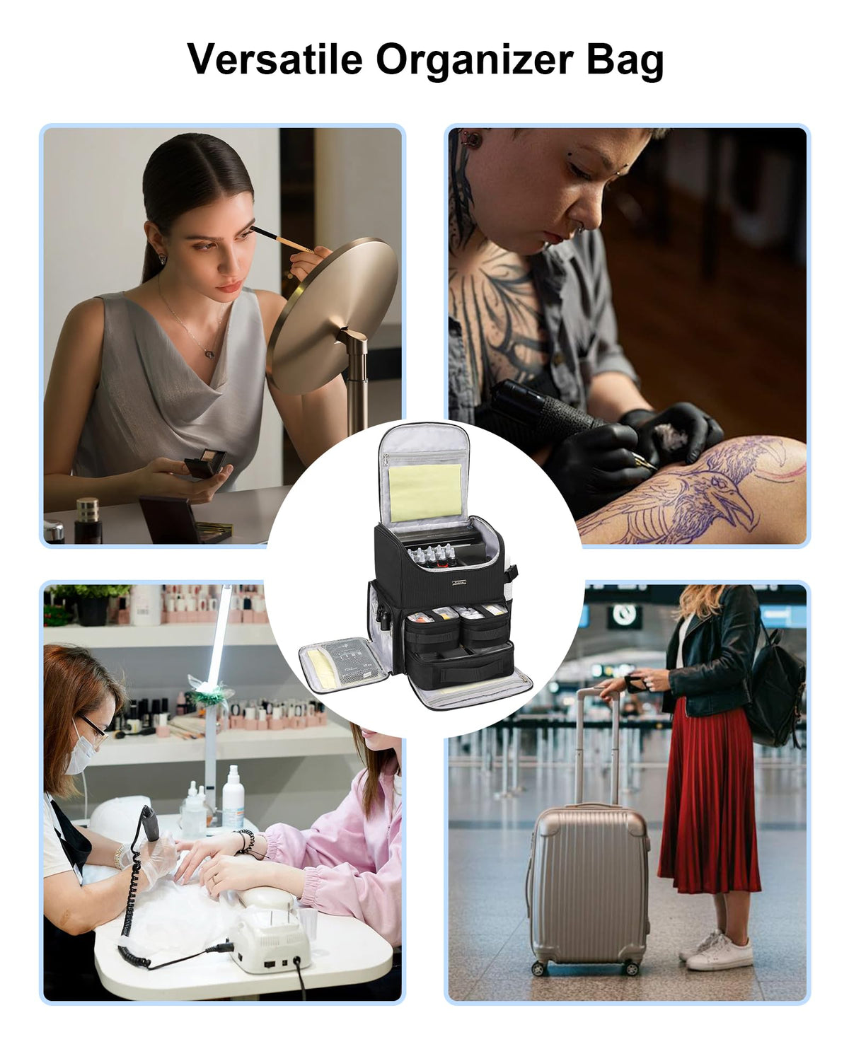 Relavel tattoo travel case luggage strap for attaching to a suitcase.