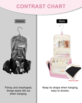 Relavel 360-degree hook lets you hang the bag for easy access.
