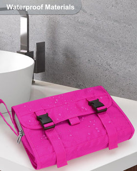 Relavel toiletry bag with four compartments for organized packing