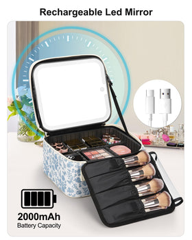 Relavel makeup bag with detachable partitions for customizable storage space