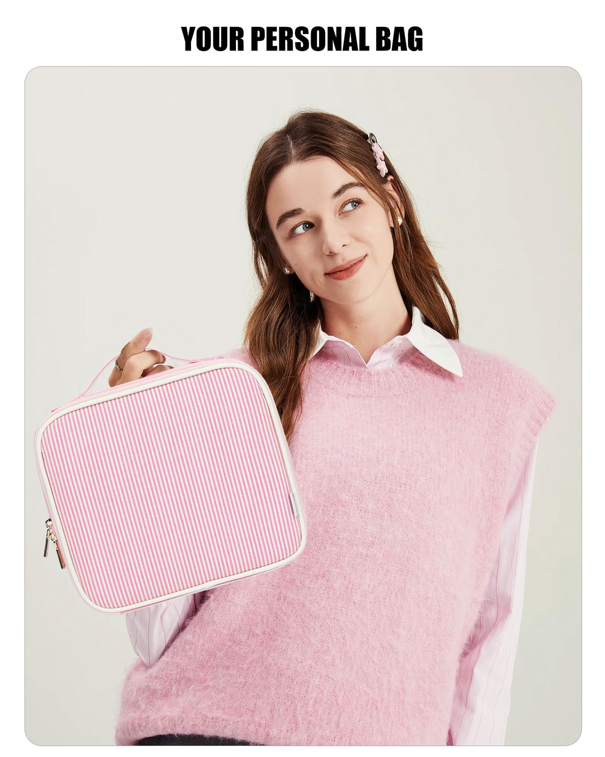 Relavel waterproof PU leather exterior protects contents during travel.