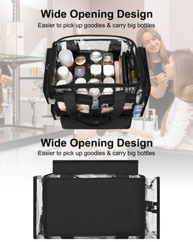 Relavel wide opening design with dual zippers for fast item retrieval