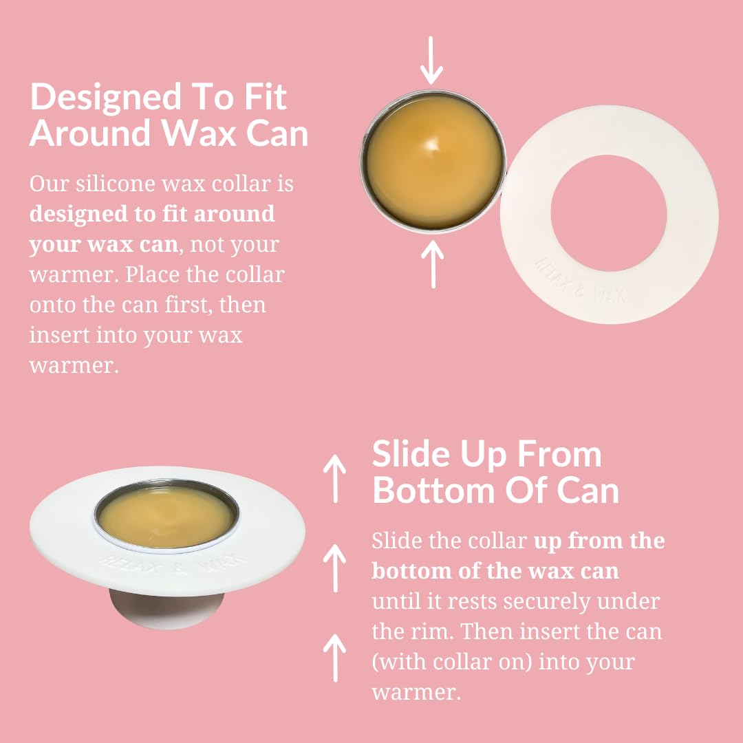Relax & Wax heat-resistant collar maintains shape during hot wax sessions.