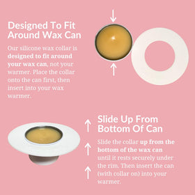 Relax & Wax heat-resistant collar maintains shape during hot wax sessions.
